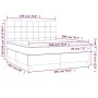 Box spring bed with mattress and LED lights, cream fabric, 180x200 cm. by , Beds and slatted bases - Ref: Foro24-3134898, Pri...