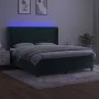 Dark green velvet LED box spring bed and mattress 180x200cm by , Beds and slatted bases - Ref: Foro24-3139460, Price: 680,81 ...