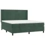 Dark green velvet LED box spring bed and mattress 180x200cm by , Beds and slatted bases - Ref: Foro24-3139460, Price: 680,81 ...