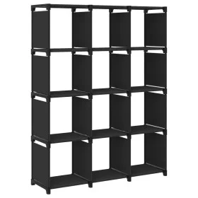 12-cube black fabric shelf 103x30x141 cm by vidaXL, Bookcases and shelves - Ref: Foro24-322614, Price: 40,52 €, Discount: %