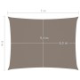 Rectangular shade sail in gray taupe Oxford fabric, 6x7 m. by , Umbrellas - Ref: Foro24-135442, Price: 95,01 €, Discount: %