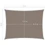 Rectangular shade sail in gray taupe Oxford fabric, 6x7 m. by , Umbrellas - Ref: Foro24-135442, Price: 116,83 €, Discount: %