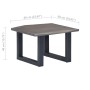 Couchtisch mit natürlicher Kante massiv Akaziengrau 60x60x40 cm von , Couchtisch - Ref: Foro24-247827, Preis: 106,59 €, Rabat...