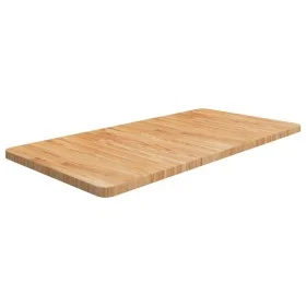 Badezimmerarbeitsplatte aus Massivholz hellbraun behandelt 100x50x2,5 cm von , Arbeitsplatten - Ref: Foro24-343039, Preis: 87...