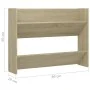 Wall-mounted shoe rack made of Sonoma oak plywood, 80x18x60 cm. by , Shoe racks and shoe organizers - Ref: Foro24-806747, Pri...