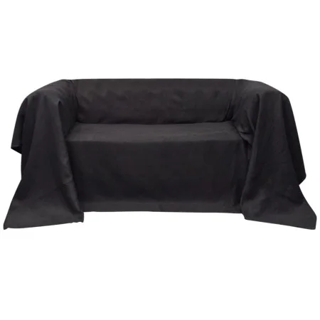 Anthrazitgrauer Sofabezug aus Mikroveloursleder 270x350 cm von , Abdeckungen - Ref: Foro24-130897, Preis: 18,59 €, Rabatt: %