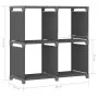 4-cube gray fabric shelf 69x30x72.5 cm by vidaXL, Bookcases and shelves - Ref: Foro24-322600, Price: 22,83 €, Discount: %