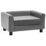 Graues Hundesofa aus Plüsch und Kunstleder 60x43x30 cm von , Betten für Hunde - Ref: Foro24-170959, Preis: 79,69 €, Rabatt: %