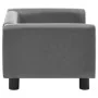 Sofá para perros felpa y cuero sintético gris 60x43x30 cm de , Camas para perros - Ref: Foro24-170959, Precio: 78,42 €, Descu...