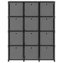 Shelving with 12 cubes with black fabric boxes 103x30x141 cm by vidaXL, Bookcases and shelves - Ref: Foro24-322615, Price: 80...