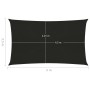 Black HDPE sail shade 160 g/m² 2.5x5 m by , Umbrellas - Ref: Foro24-311731, Price: 37,69 €, Discount: %