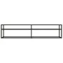 TV stand made of tempered glass in black marble color, measuring 180x40x40.5 cm. by , TV Furniture - Ref: Foro24-331725, Pric...