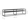 Mueble de TV vidrio templado color mármol negro 180x40x40,5 cm de , Muebles TV - Ref: Foro24-331725, Precio: 123,00 €