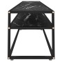 Mueble de TV vidrio templado color mármol negro 220x40x40,5 cm by , TV Furniture - Ref: Foro24-331733, Price: 126,00 €, Disco...
