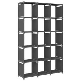 Shelving with 15 gray fabric cubes 103x30x175.5 cm by vidaXL, Bookcases and shelves - Ref: Foro24-322620, Price: 52,76 €, Dis...