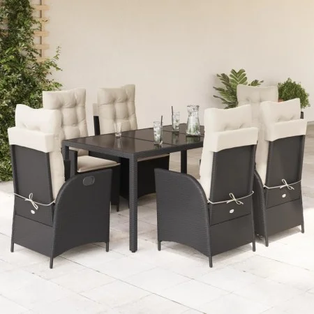 7-piece garden dining set with black synthetic rattan cushions by , Garden sets - Ref: Foro24-3213063, Price: 898,87 €, Disco...