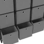 Shelving with 9 cubes with black fabric boxes 103x30x107.5 cm by vidaXL, Bookcases and shelves - Ref: Foro24-322611, Price: 6...