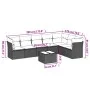 8-piece garden sofa set with black synthetic rattan cushions by , Garden sets - Ref: Foro24-3249585, Price: 475,36 €, Discoun...