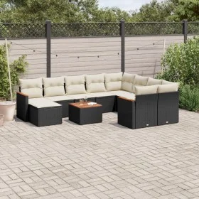 Garden sofa set 11 pieces and black synthetic rattan cushions by , Garden sets - Ref: Foro24-3258962, Price: 625,59 €, Discou...