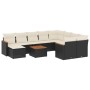 Garden sofa set 11 pieces and black synthetic rattan cushions by , Garden sets - Ref: Foro24-3258962, Price: 635,04 €, Discou...