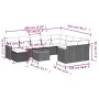Garden sofa set 11 pieces and black synthetic rattan cushions by , Garden sets - Ref: Foro24-3258962, Price: 626,30 €, Discou...