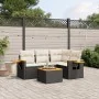 5-teiliges Gartenmöbel-Set und Kissen aus synthetischem Rattan schwarz von , Gartensets - Ref: Foro24-3259179, Preis: 326,81 ...