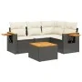 5-teiliges Gartenmöbel-Set und Kissen aus synthetischem Rattan schwarz von , Gartensets - Ref: Foro24-3259179, Preis: 326,81 ...