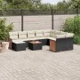 Garden sofa set 11 pieces and black synthetic rattan cushions by , Garden sets - Ref: Foro24-3260642, Price: 645,83 €, Discou...
