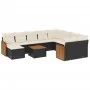 Garden sofa set 11 pieces and black synthetic rattan cushions by , Garden sets - Ref: Foro24-3260642, Price: 645,83 €, Discou...