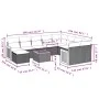 Garden sofa set 11 pieces and black synthetic rattan cushions by , Garden sets - Ref: Foro24-3260642, Price: 645,83 €, Discou...