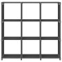 Estantería de 9 cubos de tela gris 103x30x107,5 cm