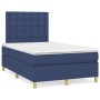 Boxspringbett mit blauem Stoffbezug und Matratze, 120x190 cm. von , Betten und Lattenroste - Ref: Foro24-3269964, Preis: 391,...
