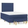 Box spring bed with blue fabric mattress 120x190 cm by , Beds and slatted bases - Ref: Foro24-3270417, Price: 433,93 €, Disco...