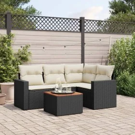 5-piece garden furniture set with black synthetic rattan cushions by , Garden sets - Ref: Foro24-3256434, Price: 312,63 €, Di...