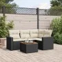 Gartenmöbel-Set, 5-teilig, mit schwarzen Polstern aus synthetischem Rattan von , Gartensets - Ref: Foro24-3256434, Preis: 312...