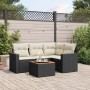 Gartenmöbel-Set, 5-teilig, mit schwarzen Polstern aus synthetischem Rattan von , Gartensets - Ref: Foro24-3256434, Preis: 324...