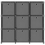 Regal mit 9 Würfeln mit grauen Stoffboxen 103x30x107,5 cm von vidaXL, Bücherregale und Regale - Ref: Foro24-322613, Preis: 75...