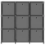 Shelving with 9 cubes with gray fabric boxes 103x30x107.5 cm by vidaXL, Bookcases and shelves - Ref: Foro24-322613, Price: 73...