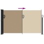 Retractable side awning in taupe gray, 120x500 cm. by , Umbrellas - Ref: Foro24-4004409, Price: 102,27 €, Discount: %
