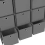 Shelving with 9 cubes with gray fabric boxes 103x30x107.5 cm by vidaXL, Bookcases and shelves - Ref: Foro24-322613, Price: 73...
