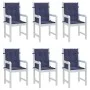 Cojines para silla con respaldo bajo 6 uds tela azul marino de , Cojines para sillas y sofás - Ref: Foro24-378682, Precio: 66...