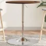 Tall solid oak wood high table dark brown Ø60x89.5 cm by , Kitchen and dining tables - Ref: Foro24-3270628, Price: 94,34 €, D...