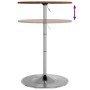 Tall solid oak wood high table dark brown Ø60x89.5 cm by , Kitchen and dining tables - Ref: Foro24-3270628, Price: 95,37 €, D...