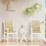 Cojines silla respaldo bajo 2 ud tela beige melange 100x50x4 cm de , Cojines para sillas y sofás - Ref: Foro24-4002454, Preci...