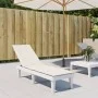 Cushion for sun lounger in cream melange fabric (75+105)x50x3 cm by , Cushions for chairs and sofas - Ref: Foro24-4002489, Pr...