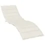 Cushion for sun lounger in cream melange fabric 200x60x4 cm by , Cushions for chairs and sofas - Ref: Foro24-4002511, Price: ...