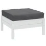 Kissen für Palettensofa, Stoff in Anthrazit-Melange-Grau, 60x60x10 cm. von , Kissen für Stühle und Sofas - Ref: Foro24-400266...