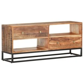 Mueble para TV de madera maciza de acacia rugosa 120x30x50 cm de vidaXL, Muebles TV - Ref: Foro24-320914, Precio: 183,00 €, D...