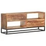 Mueble para TV de madera maciza de acacia rugosa 120x30x50 cm de vidaXL, Muebles TV - Ref: Foro24-320914, Precio: 183,00 €, D...