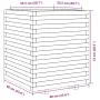 Jardinera madera maciza de pino blanco 60x60x72 cm de , Maceteros y jardineras - Ref: Foro24-3282615, Precio: 218,74 €, Descu...